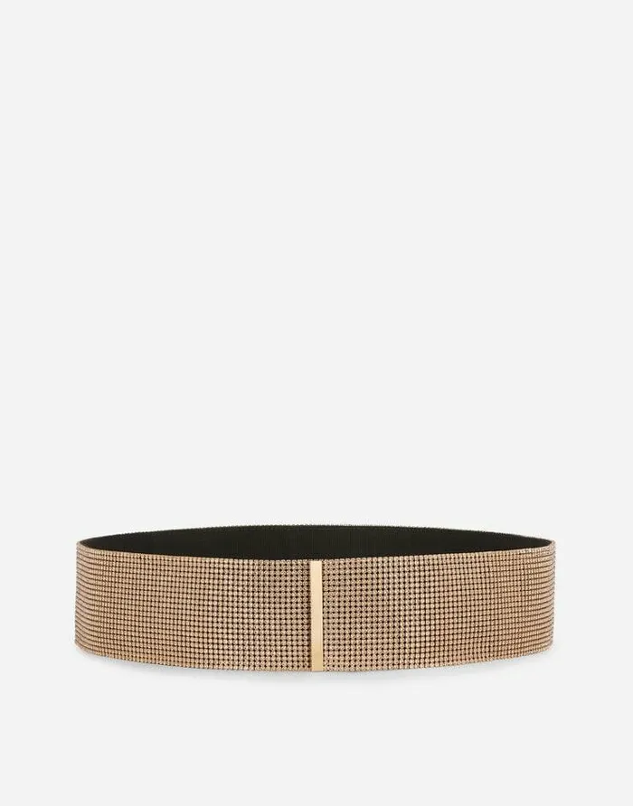 Dolce and Gabbana Belts Women Highwaist Crystal Mesh Belt Gold Dolce and Gabbana Belts Women Highwaist Crystal Mesh Belt Gold
