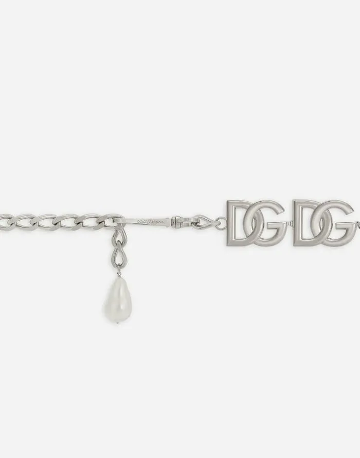 Dolce and Gabbana Belts Women KIM DOLCEandGABBANA Chain Belt With DG Multilogo Silver Dolce and Gabbana Belts Women KIM DOLCEandGABBANA Chain Belt With DG Multilogo Silver