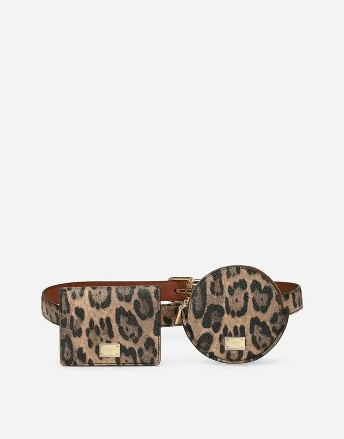 Dolce and Gabbana Belts WomenMen Leopardprint Crespo Belt With Mini Bags Multicolor Dolce and Gabbana Belts WomenMen Leopardprint Crespo Belt With Mini Bags Multicolor