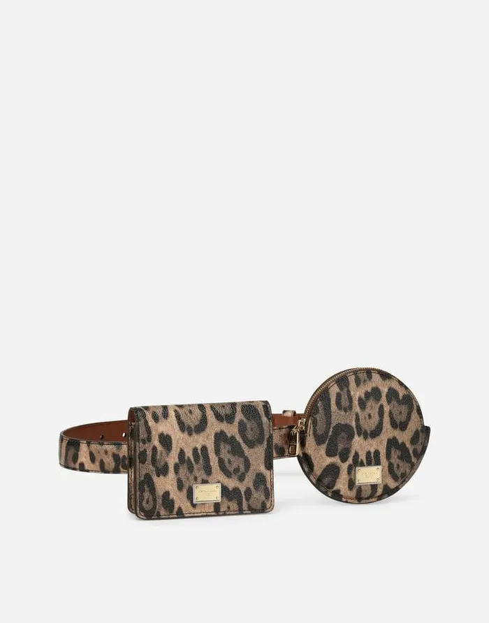 Dolce and Gabbana Belts WomenMen Leopardprint Crespo Belt With Mini Bags Multicolor Dolce and Gabbana Belts WomenMen Leopardprint Crespo Belt With Mini Bags Multicolor