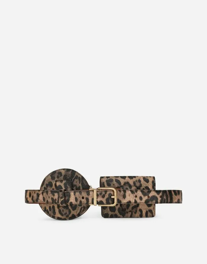 Dolce and Gabbana Belts WomenMen Leopardprint Crespo Belt With Mini Bags Multicolor Dolce and Gabbana Belts WomenMen Leopardprint Crespo Belt With Mini Bags Multicolor