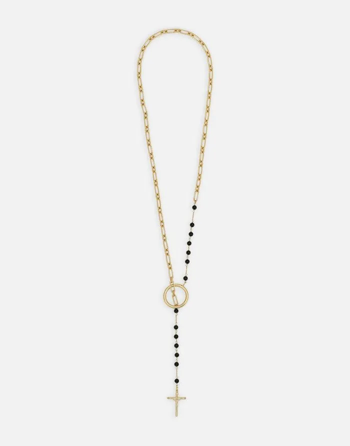 Dolce and Gabbana Bijoux Men Rosary Necklace Gold
