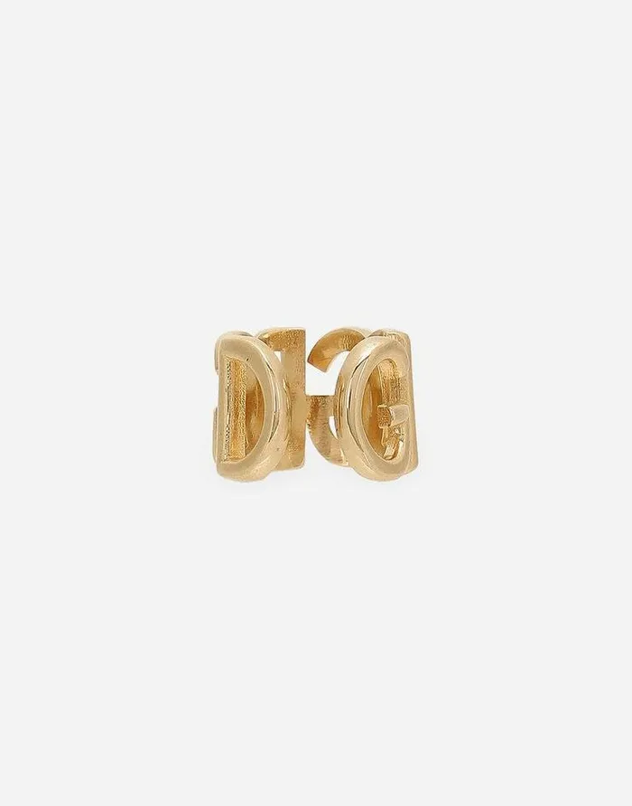 Dolce and Gabbana Bijoux Women Ear Cuff Earrings With DG Logo Gold Dolce and Gabbana Bijoux Women Ear Cuff Earrings With DG Logo Gold