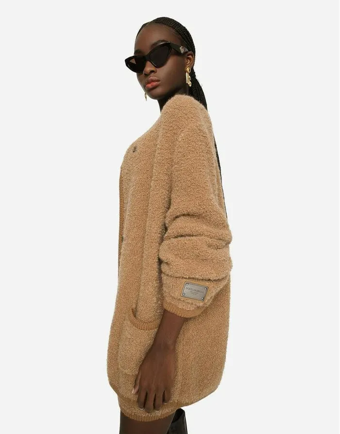 Dolce and Gabbana Blazers Women Doublebreasted Cashmere And Alpaca Wool Jacket Multicolor
