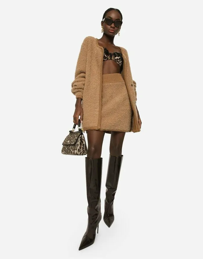 Dolce and Gabbana Blazers Women Doublebreasted Cashmere And Alpaca Wool Jacket Multicolor