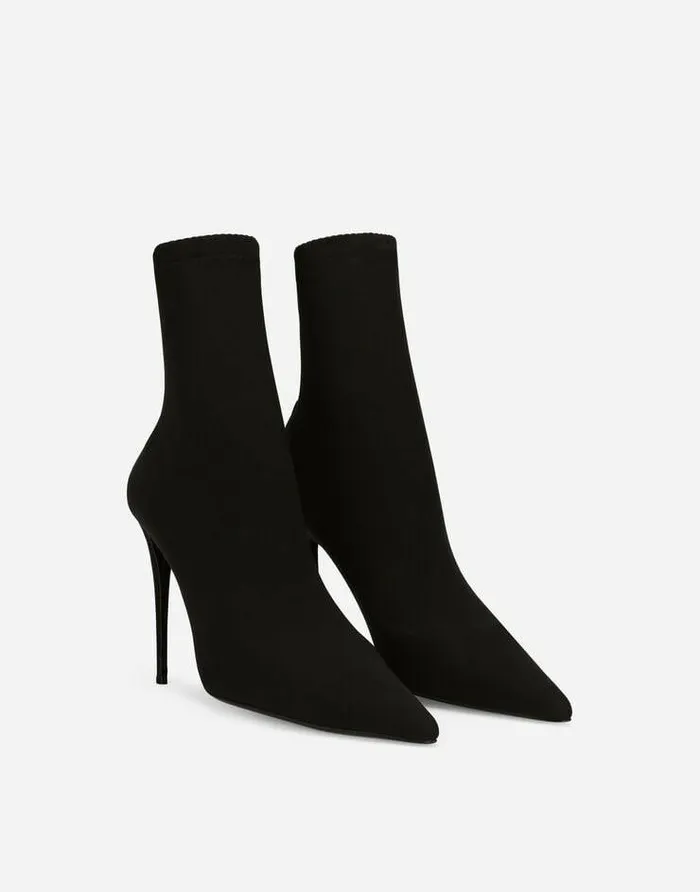 Dolce and Gabbana Boots And Booties Women KIM DOLCEandGABBANA Stretch Jersey Ankle Boots Black Dolce and Gabbana Boots And Booties Women KIM DOLCEandGABBANA Stretch Jersey Ankle Boots Black
