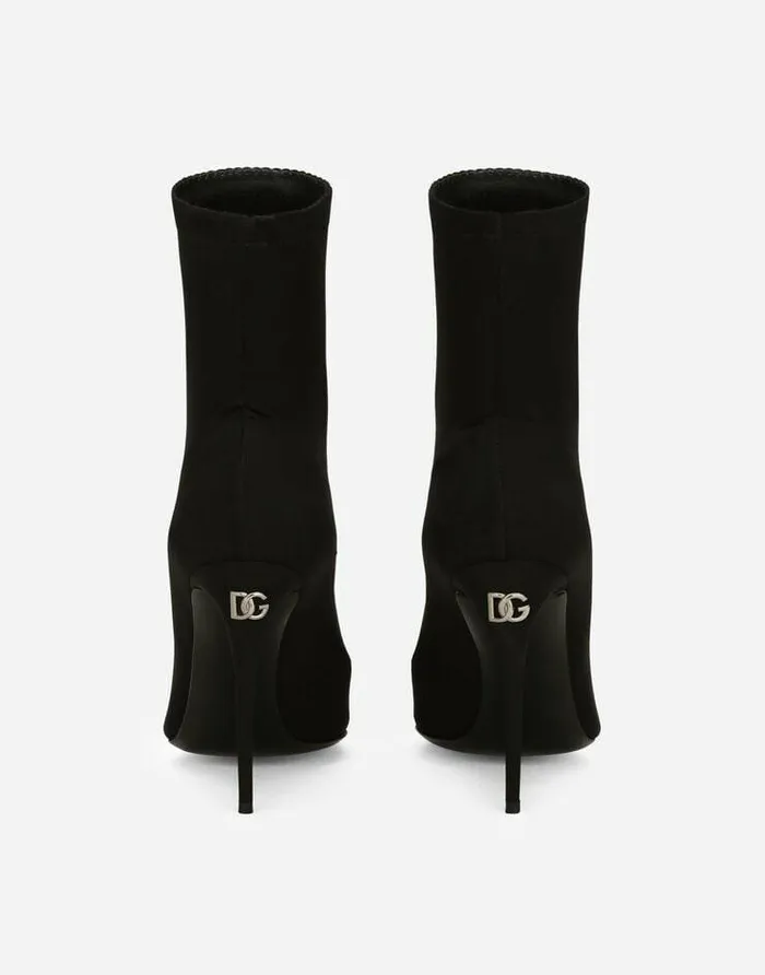 Dolce and Gabbana Boots And Booties Women KIM DOLCEandGABBANA Stretch Jersey Ankle Boots Black Dolce and Gabbana Boots And Booties Women KIM DOLCEandGABBANA Stretch Jersey Ankle Boots Black