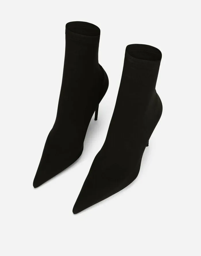 Dolce and Gabbana Boots And Booties Women KIM DOLCEandGABBANA Stretch Jersey Ankle Boots Black Dolce and Gabbana Boots And Booties Women KIM DOLCEandGABBANA Stretch Jersey Ankle Boots Black