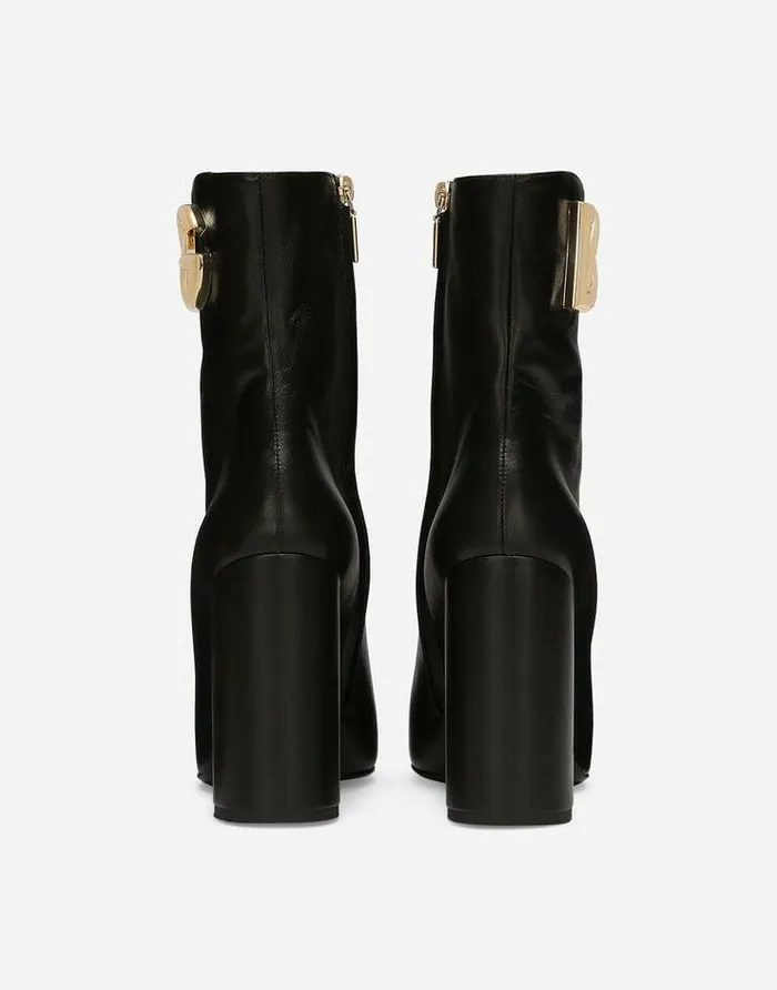 Dolce and Gabbana Boots And Booties Women Nappa Leather Ankle Boots Black Dolce and Gabbana Boots And Booties Women Nappa Leather Ankle Boots Black