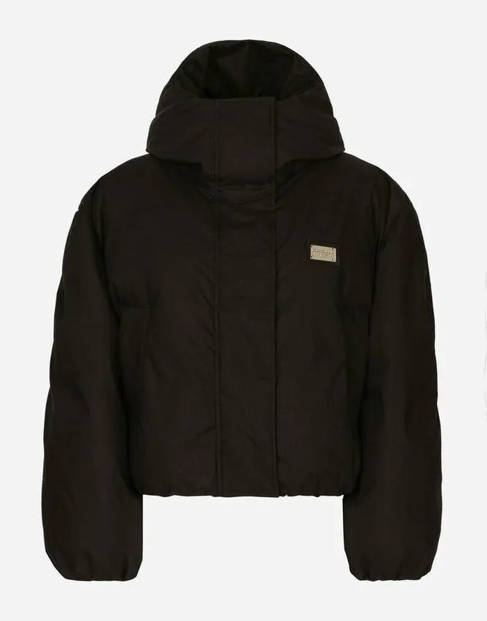 Dolce and Gabbana Coats And Jackets Women Short Nylon Jacket Black