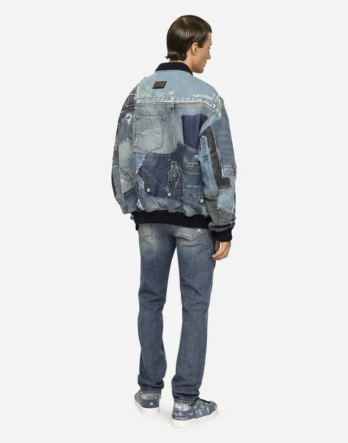 Dolce and Gabbana Denim Men Light Blue Slimfit Stretch Jeans With Abrasions Multicolor Dolce and Gabbana Denim Men Light Blue Slimfit Stretch Jeans With Abrasions Multicolor