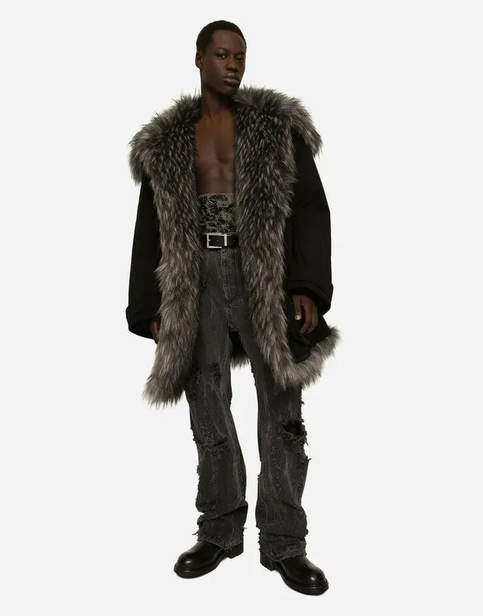 Dolce and Gabbana Denim Men Washed Oversize Jeans With Rips And Abrasions Multicolor Dolce and Gabbana Denim Men Washed Oversize Jeans With Rips And Abrasions Multicolor
