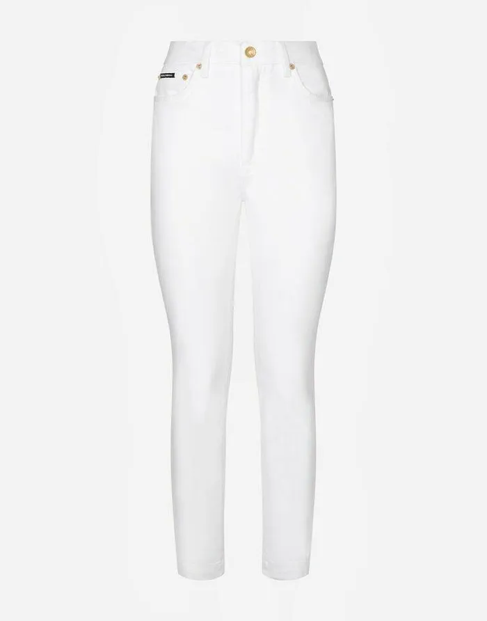Dolce and Gabbana Denim Women White Denim Audrey Jeans Multicolor