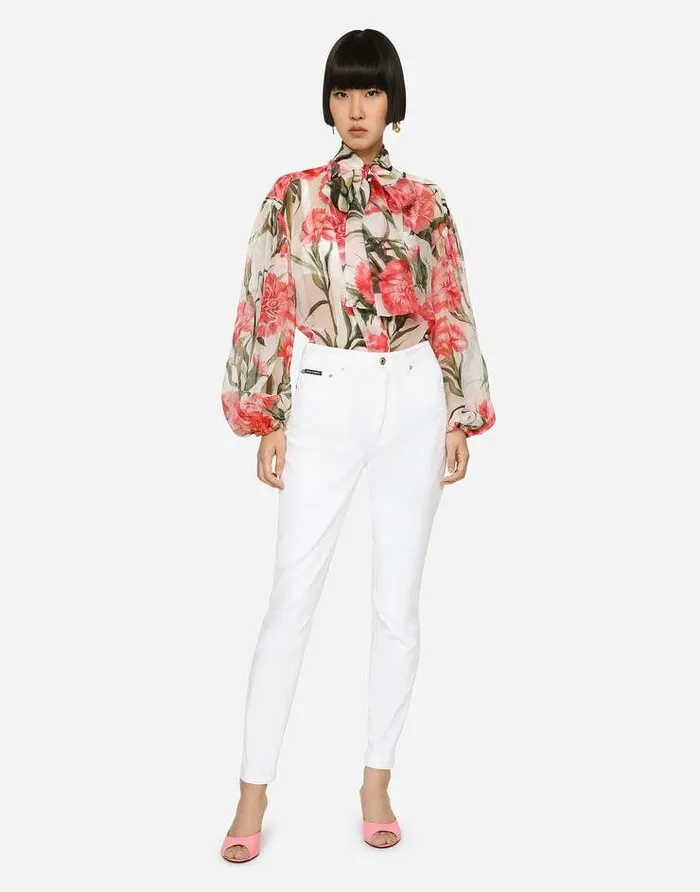 Dolce and Gabbana Denim Women White Denim Audrey Jeans Multicolor Dolce and Gabbana Denim Women White Denim Audrey Jeans Multicolor