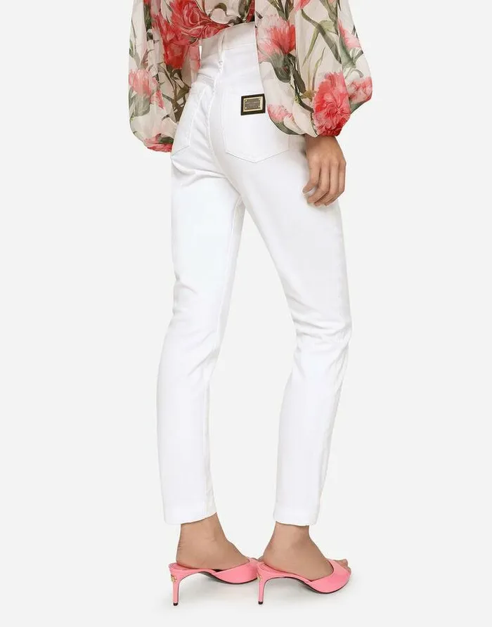 Dolce and Gabbana Denim Women White Denim Audrey Jeans Multicolor Dolce and Gabbana Denim Women White Denim Audrey Jeans Multicolor