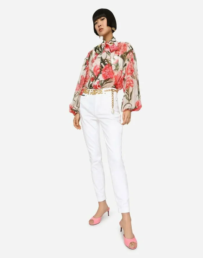 Dolce and Gabbana Denim Women White Denim Audrey Jeans Multicolor Dolce and Gabbana Denim Women White Denim Audrey Jeans Multicolor