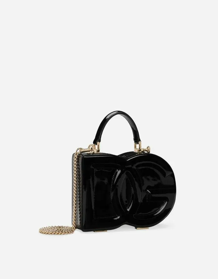 Dolce and Gabbana DG Logo Bag Women DG Logo Bag Box Handbag Black Dolce and Gabbana DG Logo Bag Women DG Logo Bag Box Handbag Black