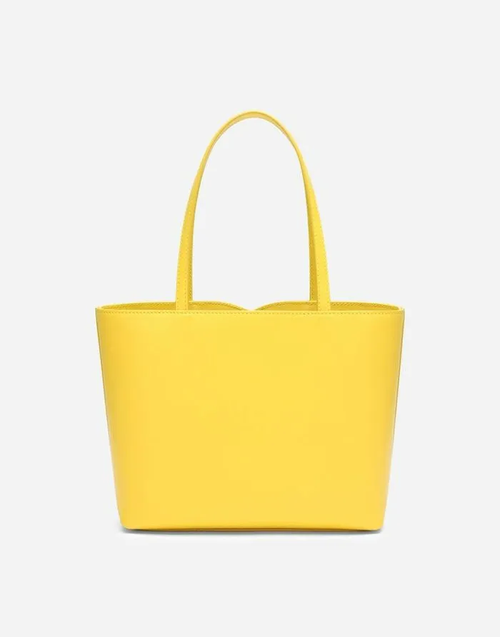 Dolce and Gabbana DG Logo Bag Women Small Calfskin DG Logo Shopper Yellow Dolce and Gabbana DG Logo Bag Women Small Calfskin DG Logo Shopper Yellow