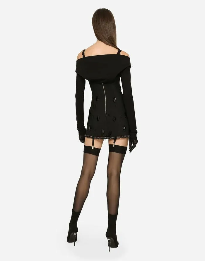 Dolce and Gabbana Dresses Women KIM DOLCEandGABBANA Embroidered Minidress Black Dolce and Gabbana Dresses Women KIM DOLCEandGABBANA Embroidered Minidress Black