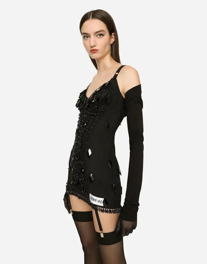 Dolce and Gabbana Dresses Women KIM DOLCEandGABBANA Embroidered Minidress Black Dolce and Gabbana Dresses Women KIM DOLCEandGABBANA Embroidered Minidress Black