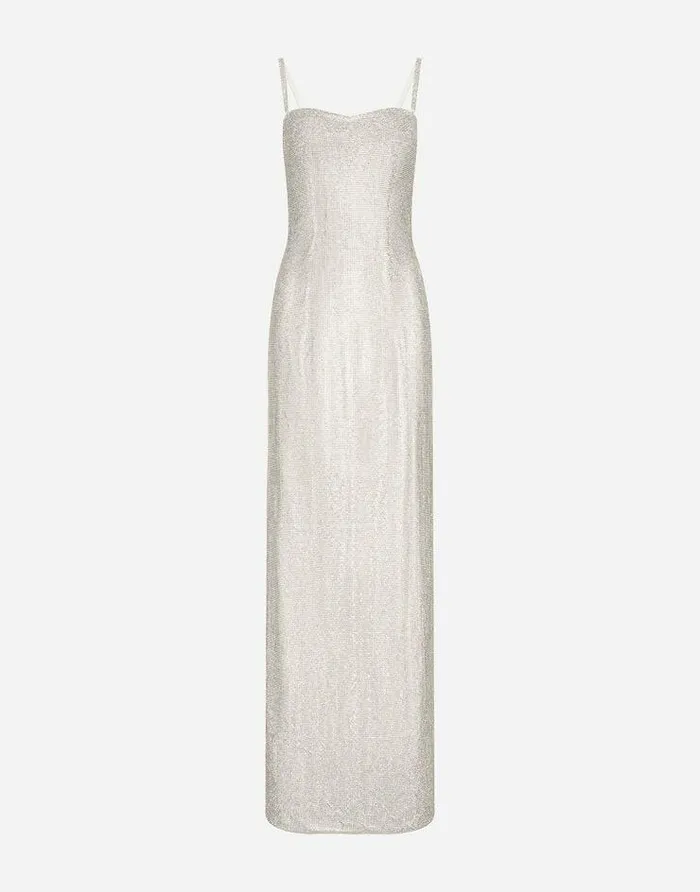 Dolce and Gabbana Dresses Women KIM DOLCEandGABBANA Long Crystal Mesh Slip Dress Multicolor Dolce and Gabbana Dresses Women KIM DOLCEandGABBANA Long Crystal Mesh Slip Dress Multicolor