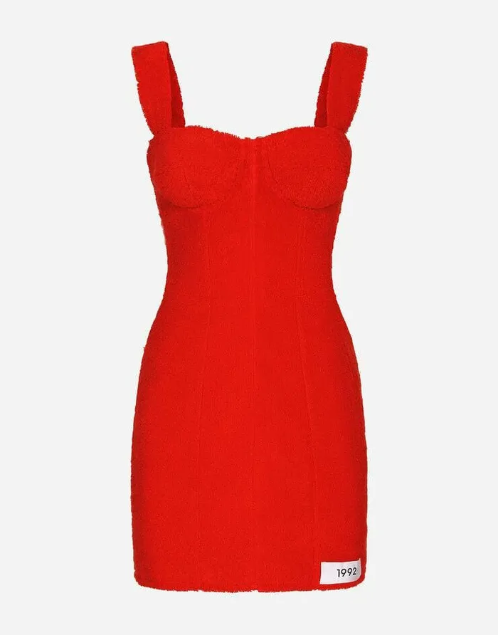 Dolce and Gabbana Dresses Women KIM DOLCEandGABBANA Terrycloth Minidress Red