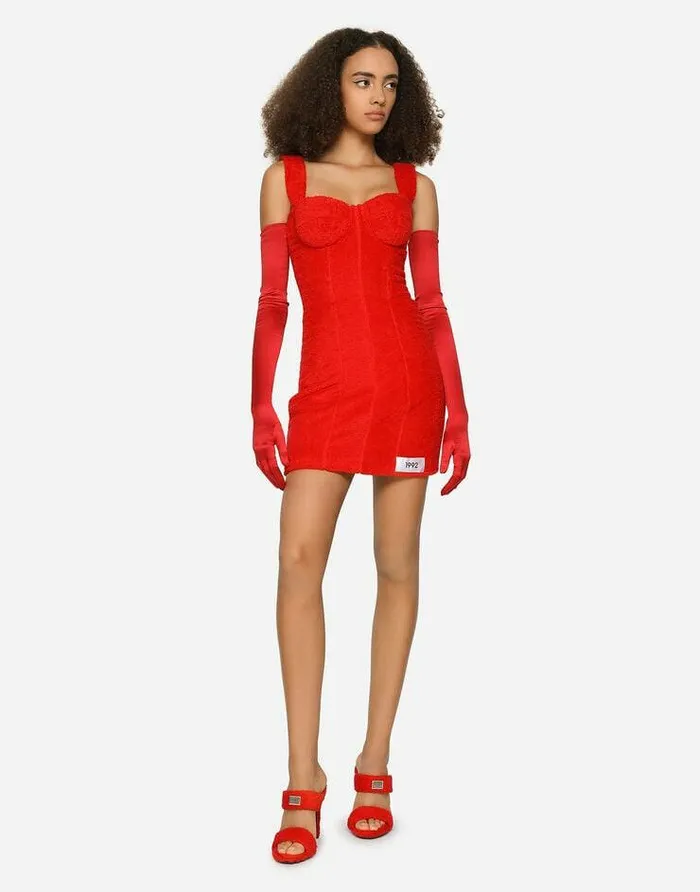 Dolce and Gabbana Dresses Women KIM DOLCEandGABBANA Terrycloth Minidress Red Dolce and Gabbana Dresses Women KIM DOLCEandGABBANA Terrycloth Minidress Red