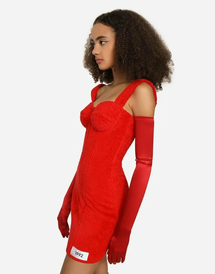 Dolce and Gabbana Dresses Women KIM DOLCEandGABBANA Terrycloth Minidress Red Dolce and Gabbana Dresses Women KIM DOLCEandGABBANA Terrycloth Minidress Red
