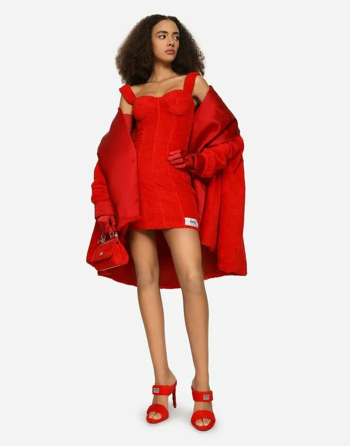 Dolce and Gabbana Dresses Women KIM DOLCEandGABBANA Terrycloth Minidress Red Dolce and Gabbana Dresses Women KIM DOLCEandGABBANA Terrycloth Minidress Red