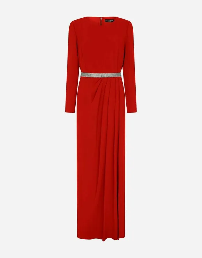 Dolce and Gabbana Dresses Women Long Cady Dress Red