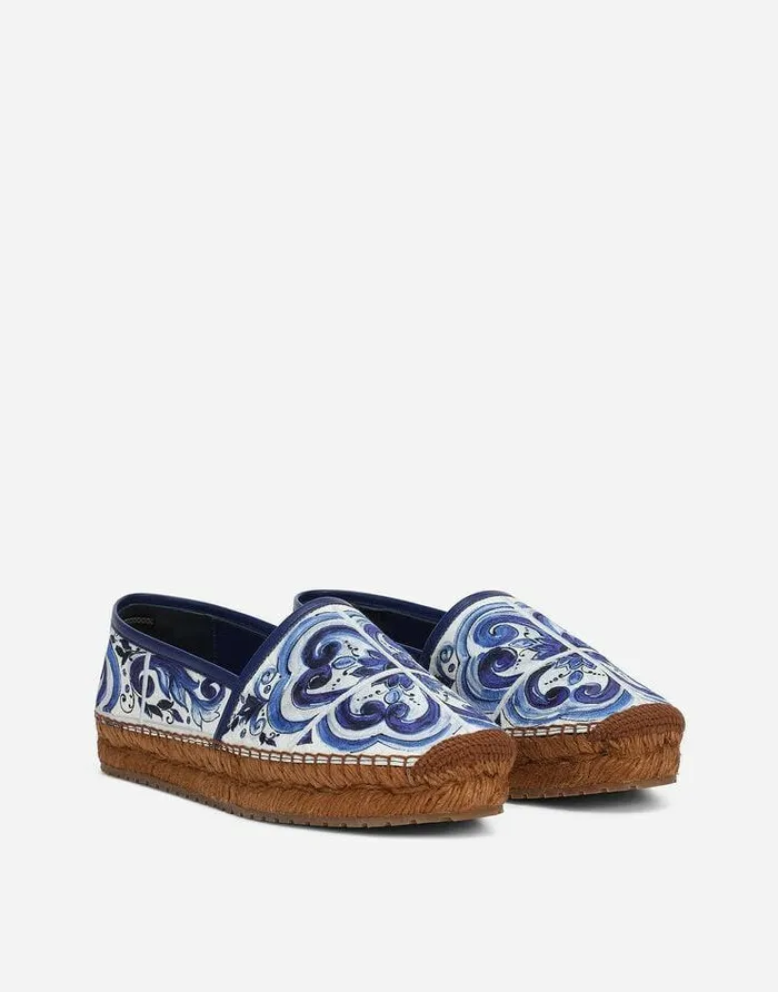 Dolce and Gabbana Flat Women Printed Brocade Fabric Espadrilles Multicolor Dolce and Gabbana Flat Women Printed Brocade Fabric Espadrilles Multicolor