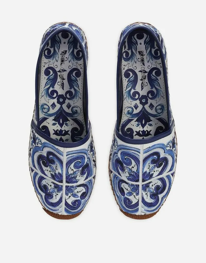 Dolce and Gabbana Flat Women Printed Brocade Fabric Espadrilles Multicolor Dolce and Gabbana Flat Women Printed Brocade Fabric Espadrilles Multicolor