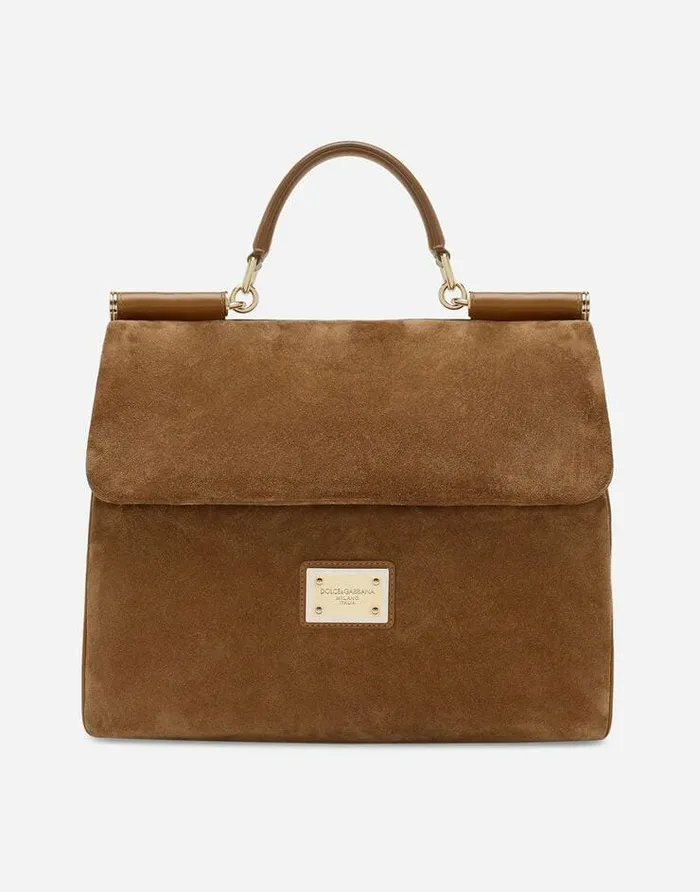 Dolce and Gabbana Handbags Women Large Sicily Soft Handbag Beige
