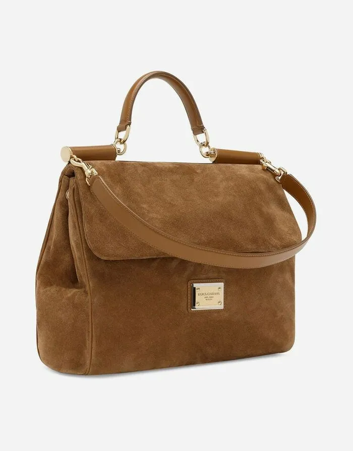 Dolce and Gabbana Handbags Women Large Sicily Soft Handbag Beige