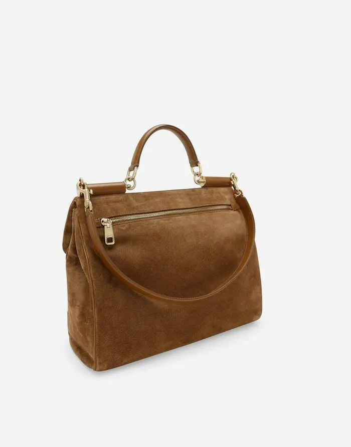 Dolce and Gabbana Handbags Women Large Sicily Soft Handbag Beige