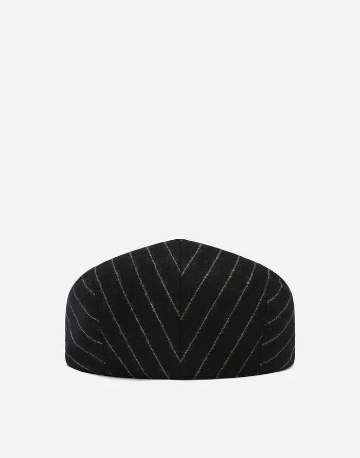 Dolce and Gabbana Hats And Gloves Men Pinstripe Wool Flat Cap Multicolor Dolce and Gabbana Hats And Gloves Men Pinstripe Wool Flat Cap Multicolor