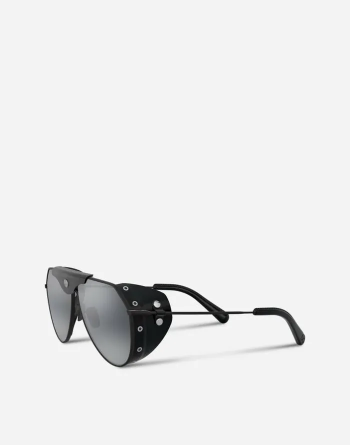 Dolce and Gabbana Icons Men Panama Sunglasses Black Dolce and Gabbana Icons Men Panama Sunglasses Black