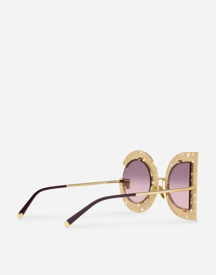 Dolce and Gabbana Icons Women DG Crystal Sunglasses Shiny Gold And Leo Multicolor Crystals Dolce and Gabbana Icons Women DG Crystal Sunglasses Shiny Gold And Leo Multicolor Crystals