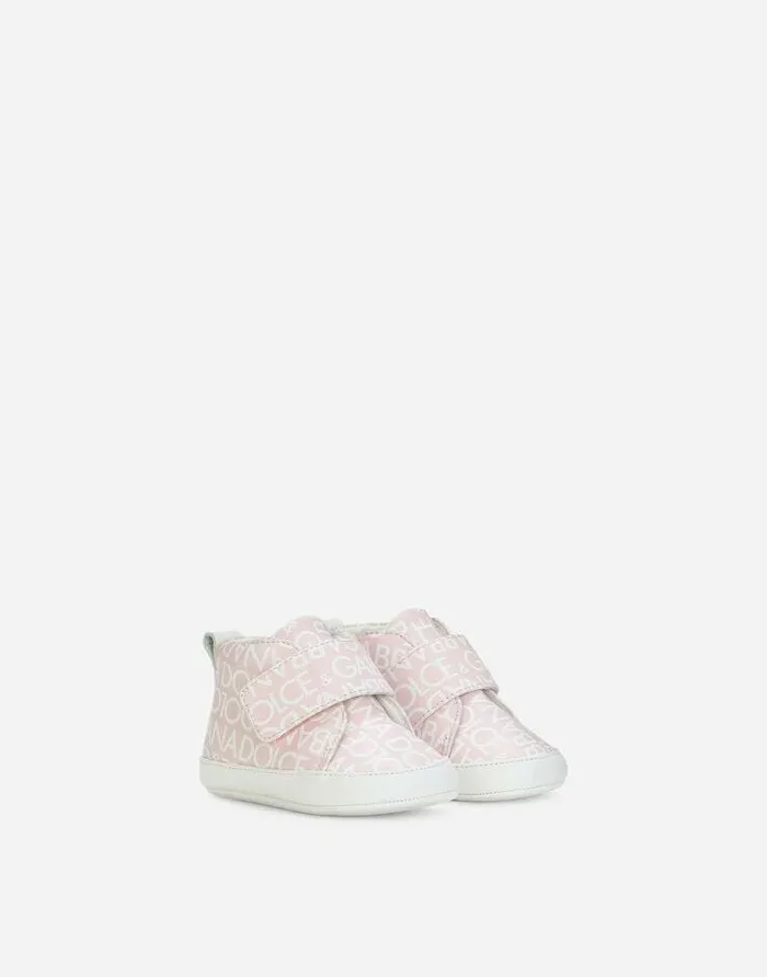 Dolce and Gabbana Newborn Boys039 Shoes 1620 Children Printed Nappa Leather Midtop Sneakers Pink Dolce and Gabbana Newborn Boys039 Shoes 1620 Children Printed Nappa Leather Midtop Sneakers Pink