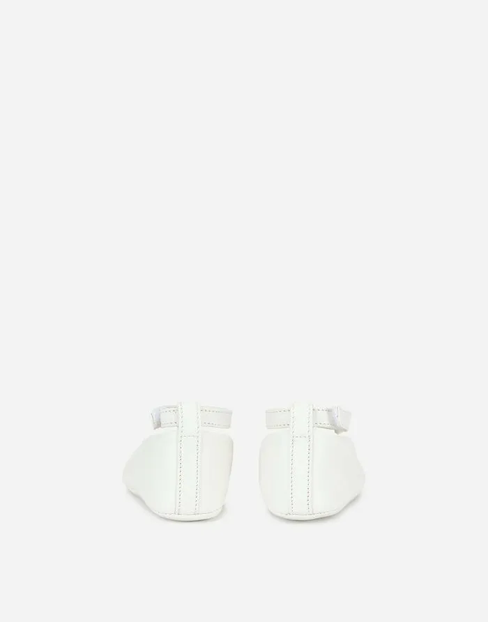Dolce and Gabbana Newborn Shoes 1620 Children Nappa Leather Newborn Ballet Flats White Dolce and Gabbana Newborn Shoes 1620 Children Nappa Leather Newborn Ballet Flats White