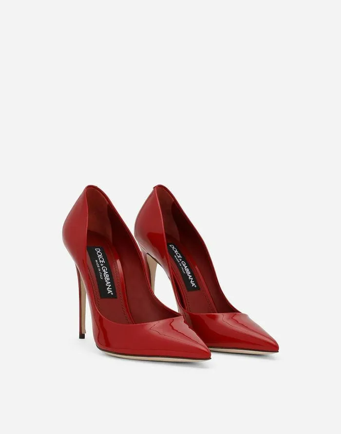 Dolce and Gabbana Pumps And Slingback Women Patent Leather Pumps Orange Dolce and Gabbana Pumps And Slingback Women Patent Leather Pumps Orange