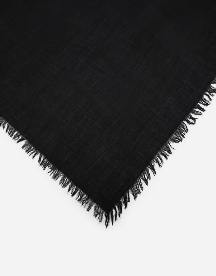 Dolce and Gabbana Scarves And Silks Men 120215120 Wool Silk Cashmere Yoke Black