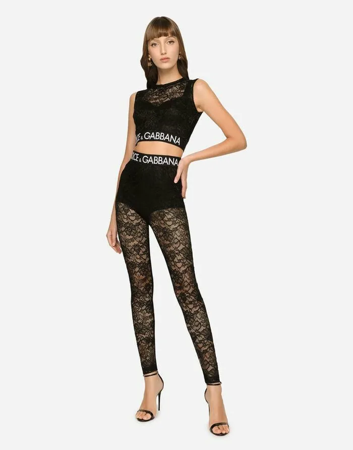 Dolce and Gabbana Shirts And Tops Women Lace Top Black Dolce and Gabbana Shirts And Tops Women Lace Top Black
