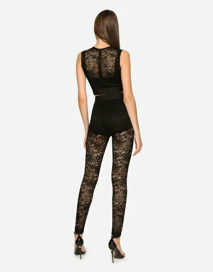 Dolce and Gabbana Shirts And Tops Women Lace Top Black Dolce and Gabbana Shirts And Tops Women Lace Top Black
