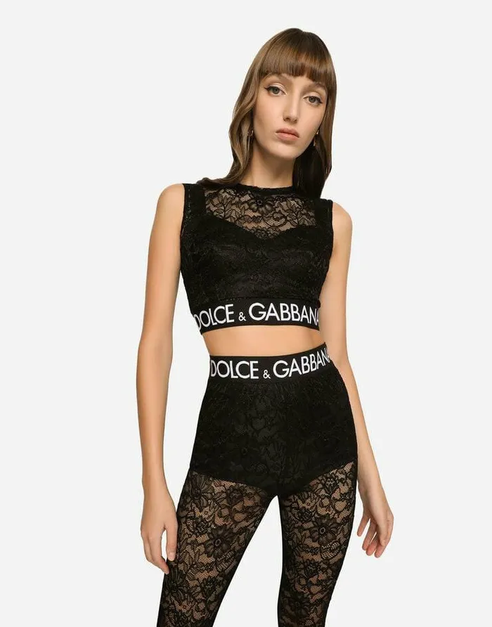 Dolce and Gabbana Shirts And Tops Women Lace Top Black Dolce and Gabbana Shirts And Tops Women Lace Top Black