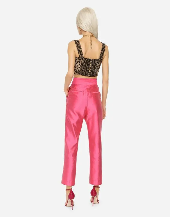 Dolce and Gabbana Shirts And Tops Women Poplin Top With Leopard Print Multicolor Dolce and Gabbana Shirts And Tops Women Poplin Top With Leopard Print Multicolor