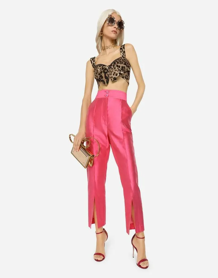 Dolce and Gabbana Shirts And Tops Women Poplin Top With Leopard Print Multicolor Dolce and Gabbana Shirts And Tops Women Poplin Top With Leopard Print Multicolor