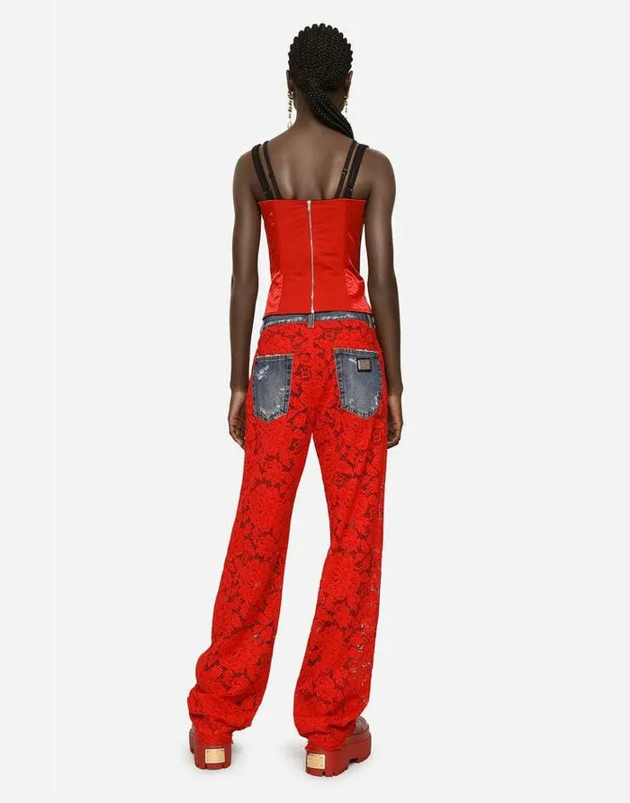 Dolce and Gabbana Shirts And Tops Women Satin Corset With Topstitching And Hookandeye Fastenings Red Dolce and Gabbana Shirts And Tops Women Satin Corset With Topstitching And Hookandeye Fastenings Red