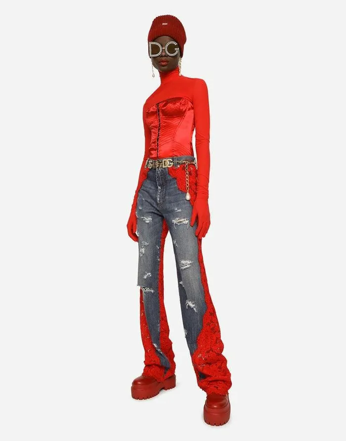 Dolce and Gabbana Shirts And Tops Women Satin Corset With Topstitching And Hookandeye Fastenings Red Dolce and Gabbana Shirts And Tops Women Satin Corset With Topstitching And Hookandeye Fastenings Red