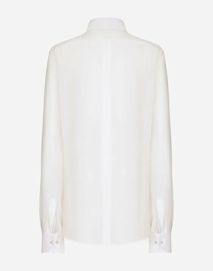 Dolce and Gabbana Shirts And Tops Women Silk Crepe De Chine Shirt White Dolce and Gabbana Shirts And Tops Women Silk Crepe De Chine Shirt White